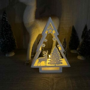 Fénylő Ünnepi Fenyő – LED-es tea mécsestartó